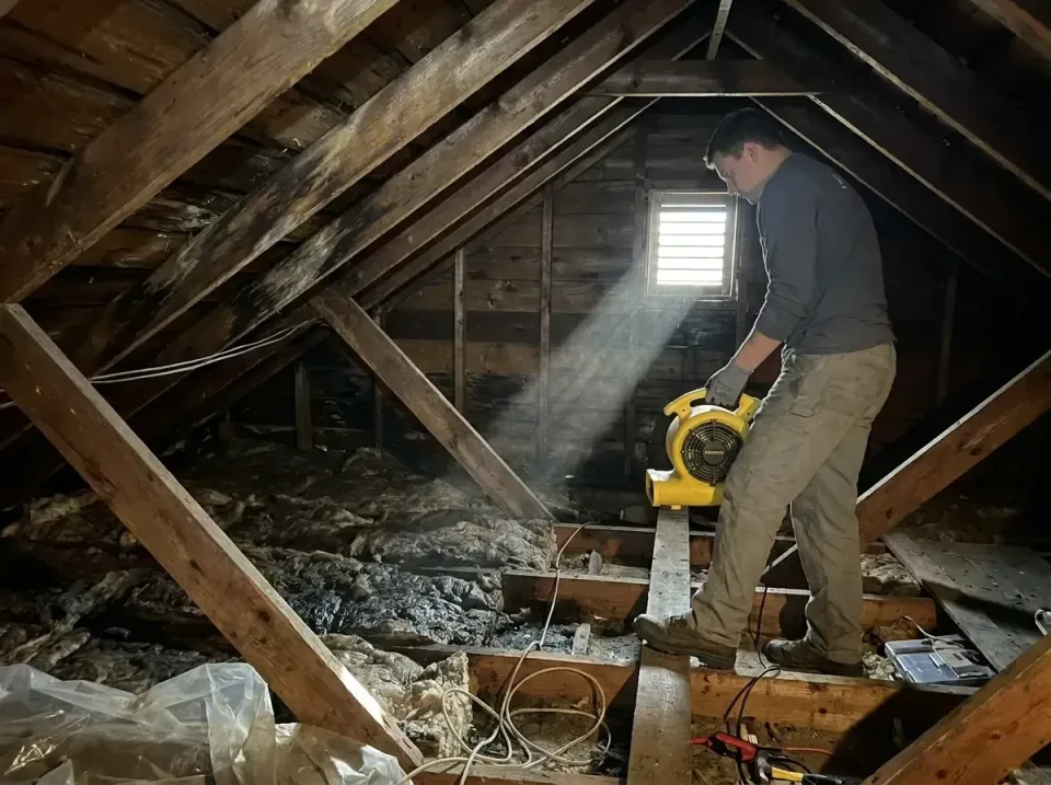 attic-water-damage-drying-proc-007 — frequently asked questions, Emergency Water Extraction & 24/7 Flood Response in Rockcre…